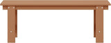 WestinTrends Ashore Outdoor HDPE 48" Modern Backless Patio Bench, Teak - Photo 9