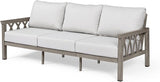 Outdoor Aluminum 3-Seat Sofa, Patio Couch with 5.9'' Thick Cushions, Weather-Resistant Outdoor Club Sofa Couch - Photo 1