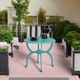 JARDIN DE CENTENNIAL Cast Aluminum Outdoor Side Table, Anti-Rust Outdoor End Table, Patio Coffee Bistro Table for Indoor - Photo 2
