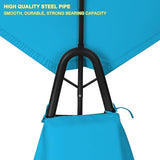 Outdoor Hammock Rocking Chaise Lounge Swing Chair, with Stand and Canopy, Porch Swing w/Soft Cushion Removable Headrest - Photo 6