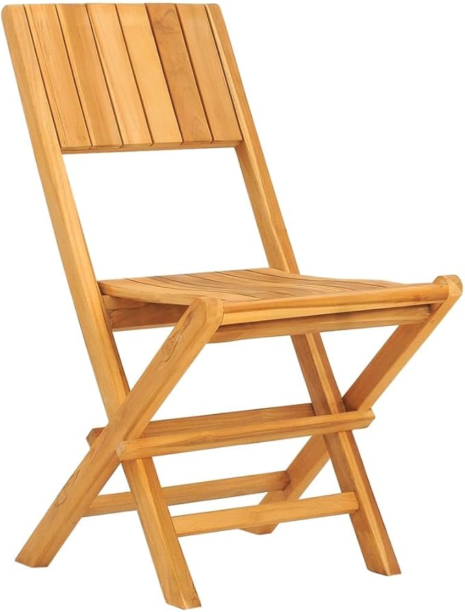 Folding Patio Chairs 2 pcs 18.5"x24"x35.4" Solid Wood Teak Outdoor Chairs Furniture Balcony Furniture Suitable for Gardens, Pools, patios.