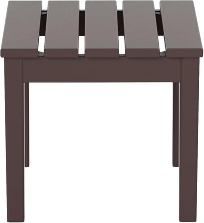 WestinTrends Ashore Outdoor Patio Modern Adirondack Side Table, Dark Brown