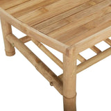 Natural Bamboo Garden Coffee Table Medium Durable Outdoor Furniture with Smooth Surface for Four People Seating Capacity - Photo 7
