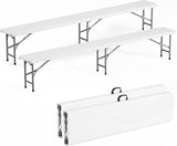 VINGLI 6 feet Plastic Folding Bench, Portable in/Outdoor Picnic Party Camping Dining Seat - Photo 1