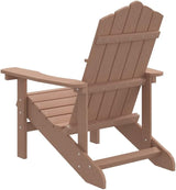 Brown HDPE and Stainless Steel Medium Adirondack Garden Chair for Patio Balcony Outdoor Seating with Heavy-Duty - Photo 6