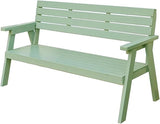 Outdoor Garden Bench, Patio Bench, Park Wooden Bench with Sturdy Backrest Armrests, for Lawn, Balcony, Yard - Photo 1