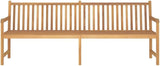 Teak Wood Garden Bench Large Outdoor Seating for Four Adults, Solid Hardwood with Warm Finish and Fine Sanded Surface - Photo 3