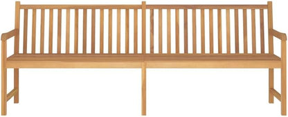 Garden Bench Warm Teak Wood Fine Sanded Teak Hardwood Large Outdoor Seating for Four Adults, Solid Wood Furniture with Classic Style and Roomy Capacity, Durable Patio Bench