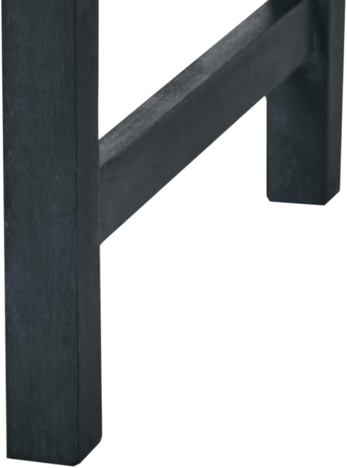 Safavieh PAT6738K Outdoor Collection Bradbury Grey 3 Seat Bench, Dark Slate Gray/Beige
