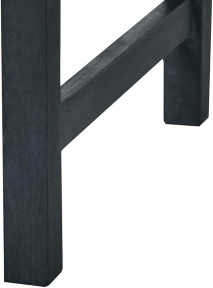 Safavieh PAT6738K Outdoor Collection Bradbury Grey 3 Seat Bench, Dark Slate Gray/Beige