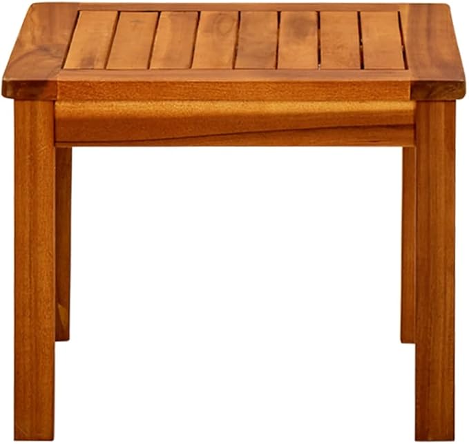 vidaXL Coffee Table Natural Wood Solid Acacia Wood 17.7x17.7 in Simple