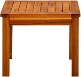 Coffee Table Natural Wood Solid Acacia Wood 17.7x17.7 in Simple - Photo 3