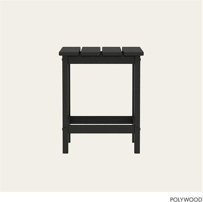 POLYWOOD Long Island 18" Side Table, Black