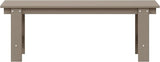 WestinTrends Ashore Outdoor HDPE 48" Modern Backless Patio Bench, Weathered Wood - Photo 9