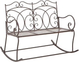 Patio Bench, Metal Chairs, Wide Rocking Chairs, Outdoor Garden Bench for Patio, Garden, Patio, Lawn - Photo 1