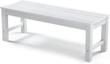 Stoog Outdoor Bench, 2-Person Patio Backless Bench, All-Weather HIPS Garden Bench with 800 lbs Weight Capacity - Photo 1