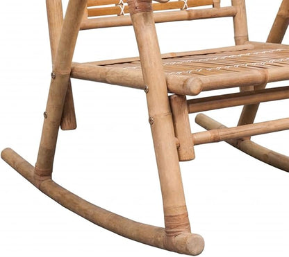 Terrace Garden Outdoor Sun Lounger,Home Lunch Breathable Leisure Chair,Rocking Chair Bamboo