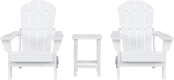 Costaelm 3 piece Patio Set, Outdoor Modern Adirondack Table and Chairs - Photo 1