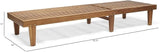 LUMISOL Outdoor Chaise Lounge Chair, Acacia Wood Frame Sunbathing Pool Lounger with 5-Position Adjustable Backrest - Photo 2