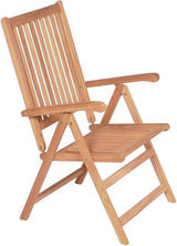 6 Pack Foldable Teak Patio Recliner Chairs, 28.1" W x 42.9" H Solid Wood Outdoor Dining Seats - Photo 5