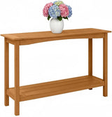 Outdoor Console Table, 48'' 2-Shelf SideTable Indoor/Outdoor Use - Photo 1