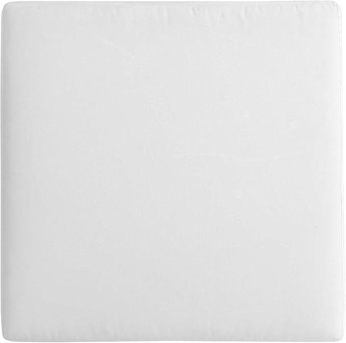 Modway Tahoe Aluminum Ottoman in Gray White with Weather-Resistant Cushion-Ideal as Outdoor Footstool - Photo 5