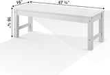 Psilvam Outdoor Bench, Two Person Poly Lumber Porch Bench, Weatherproof Garden Bench That Never Rot and Fade - Photo 3