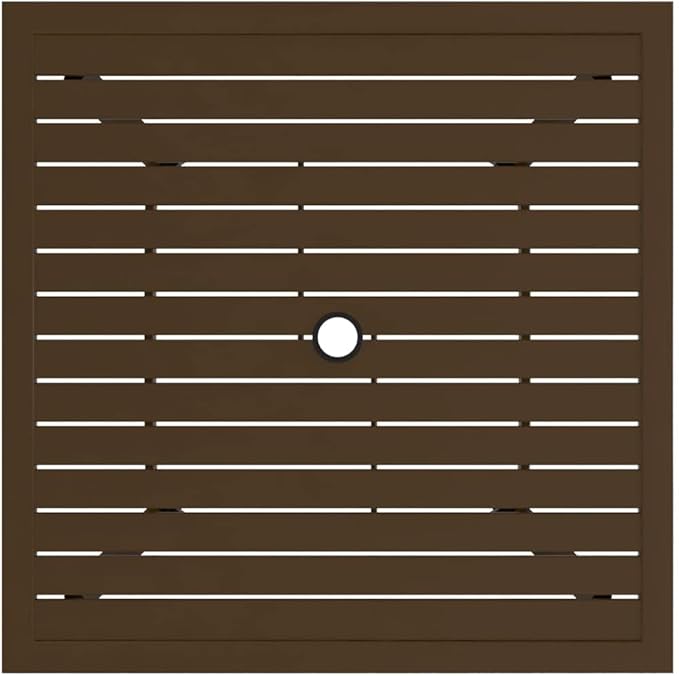 Outdoor Small Table Patio Furniture Outside Table Patio Side Tables Patio Table Brown 32.1"x32.1"x28.3" Steel