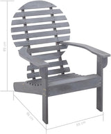 Solid Acacia Wood Adirondack Chair for Outdoor Relaxation - Photo 2