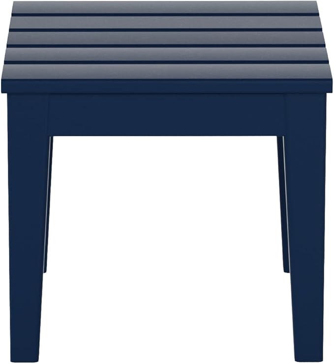 WestinTrends Ashore Outdoor Patio Modern Adirondack Side Table, Navy Blue - Photo 1