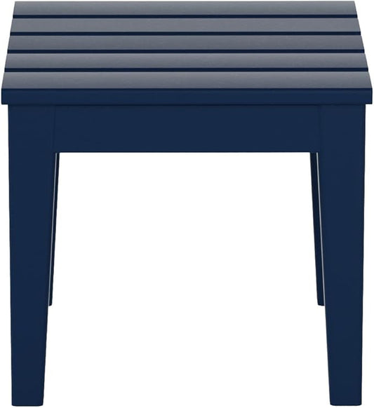 WestinTrends Ashore Outdoor Patio Modern Adirondack Side Table, Navy Blue