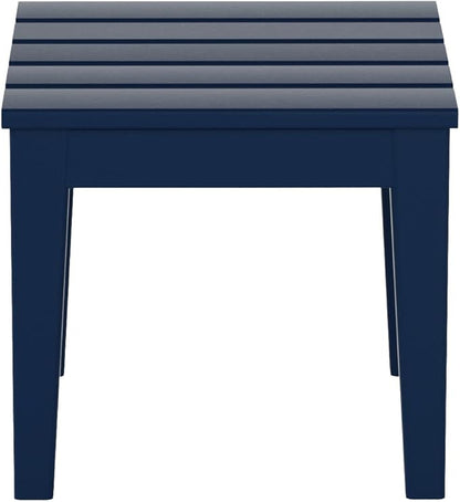 WestinTrends Ashore Outdoor Patio Modern Adirondack Side Table, Navy Blue