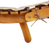 Taupe Outdoor Chaise Lounge 21.7"x72.4"x25.6" Solid Acacia Wood Adjustable Folding Patio Sun Lounger for Poolside - Photo 8