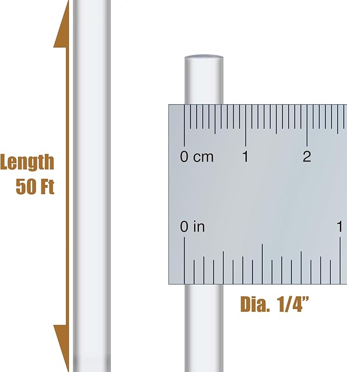 1/4'' Vinyl Sling Chair Spline Solid Awning Cord Replacement for Patio Fabric Chaise Lounge Outdoor Sling Chair Lawn - Photo 2