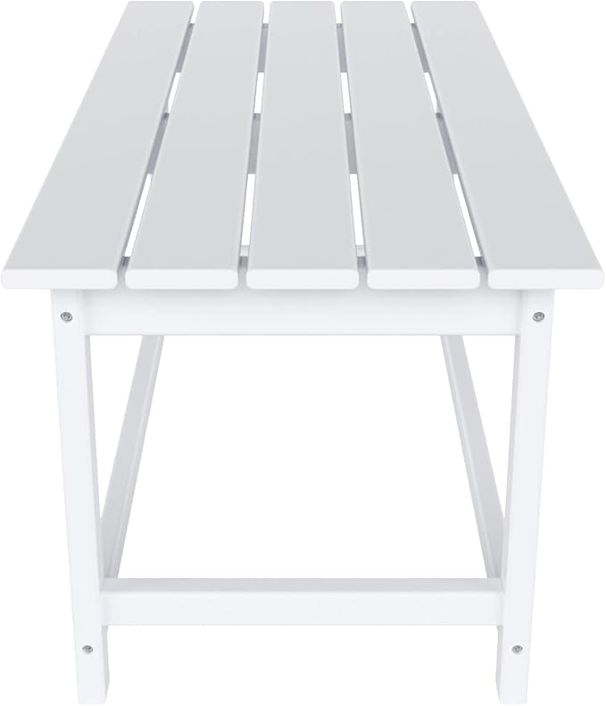 WO WESTIN OUTDOOR HDPE Laguna Outdoor Poly Adirondack Coffee Table, White