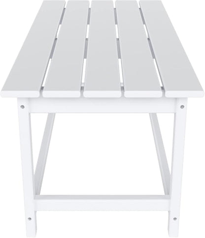 WO WESTIN OUTDOOR HDPE Laguna Outdoor Poly Adirondack Coffee Table, White