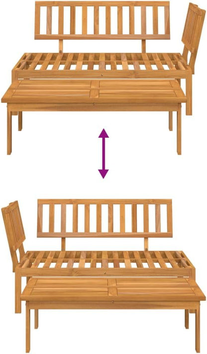 Pallet Sofa Set Natural Wood Solid Acacia Wood Medium-Sized Outdoor Furniture Outdoor Couch Poolside Lounge Furniture Backyard Seating Ensemble for Deck Balcony Patio Garden