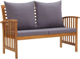 Patio Bench, Bench with Back, Porch Bench, Yard Bench, with Cushions, with Armrests, for The Front Porch, Deck, Balcony - Photo 1