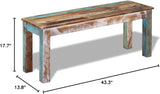Vintage Reclaimed Wood Garden Bench for Indoor Outdoor Use - Photo 2