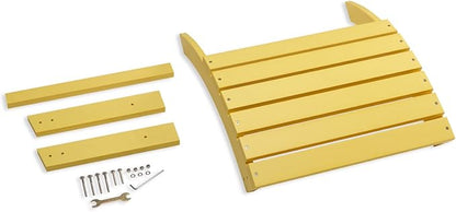 Psilvam Adirondack Ottoman, Adirondack Footstool for Adirondack Chair Weather Resistant Foot Rest for Outdoor Porch, Yard, Garden, Porch (Yellow)