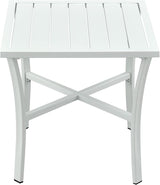 Outdoor Steel Side Table End Table for Patio, Backyard, Pool, Indoor Companion, Easy Maintenance and Weather Resistant - Photo 4
