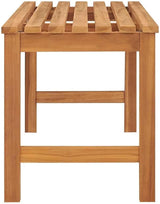 45 Inch Solid Teak Wood Bench Brown Rectangular Outdoor Indoor Garden Patio Seating - Photo 4