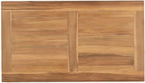 Solid Teak Outdoor Coffee Table 27.56 x 15.75 x 14.17 in Brown Modern Minimalist Patio Side Table Cocktail Accent for - Photo 7