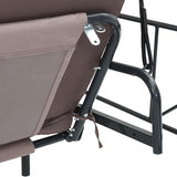 Garden Swing Bench for Patio, 3-Seater Outdoor Porch Swing with Adjustable Canopy, Convertible Bed - Photo 9