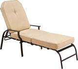U-MAX Adjustable Outdoor Chaise Lounge Chair Patio Lounge Chair Recliner Furniture with Armrest and Cushion for Deck - Photo 7