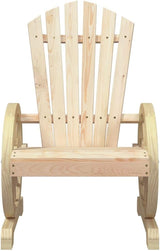 Natural Wood Solid Fir Wood Garden Adirondack Chair Set of 4 - Photo 5