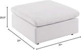 Modway Commix Outdoor Patio Overstuffed Sectional Sofa Ottoman in White - Photo 3