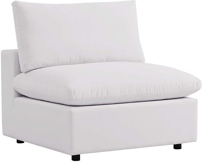 Modway Commix Outdoor Patio Overstuffed Sofa in White - Photo 6