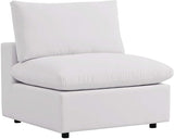 Modway Commix Outdoor Patio Overstuffed Sofa in White - Photo 6