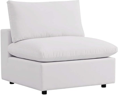 Modway Commix Outdoor Patio Overstuffed Sofa in White